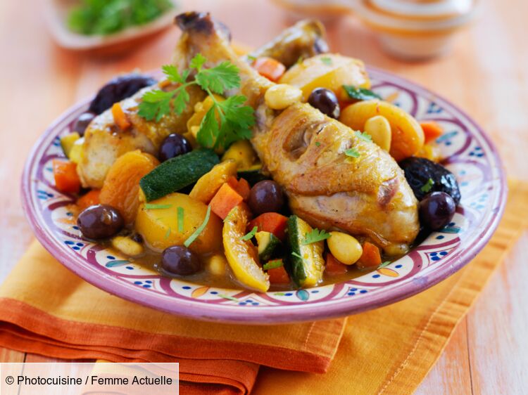 Tajine de poulet aux légumes et citron confit découvrez les recettes de cuisine de Femme