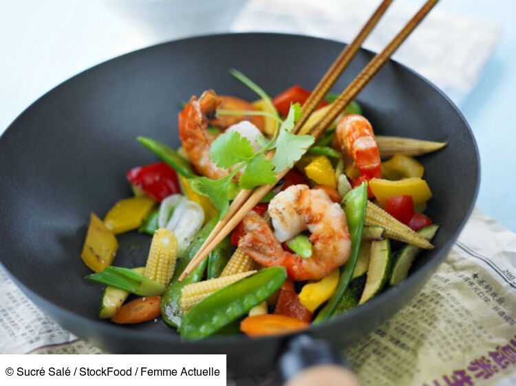 Wok De Crevettes Aux L Gumes L G Rement Relev Rapide D Couvrez Les