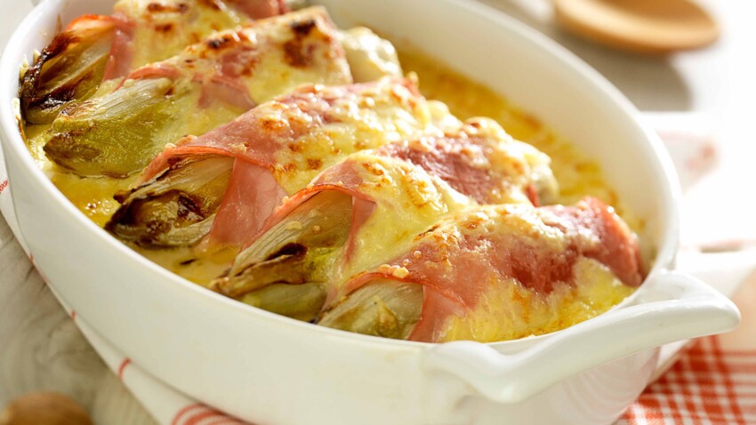 Endives au jambon gratinées au gruyère rapide découvrez les recettes de cuisine de Femme