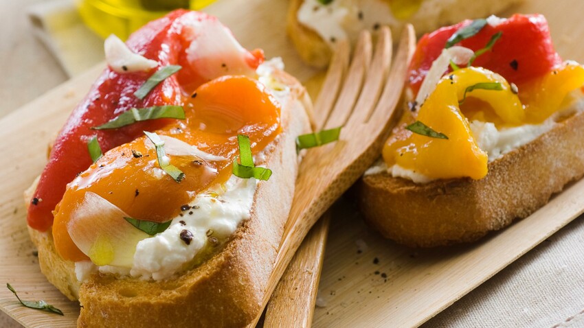 Bruschetta Aux Poivrons Grill S Rapide D Couvrez Les Recettes De