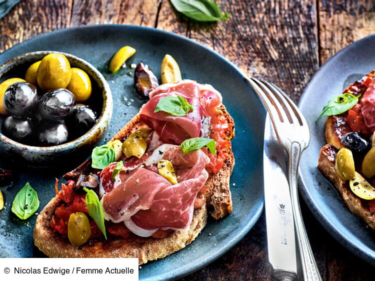 Tartine espagnole aux deux olives tomates séchées et pata negra rapide