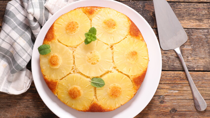 Tous en cuisine la recette du gâteau renversé à l ananas de Cyril