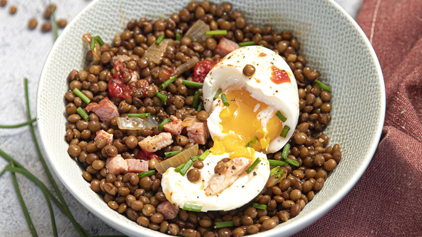 Salade De Lentilles Et Uf Mollet Facile Et Rapide D Couvrez Les