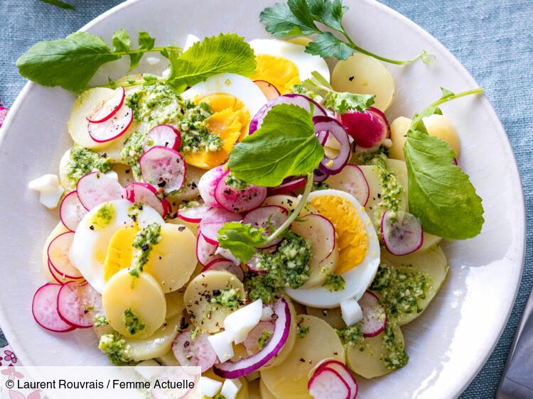 Salade De Pommes De Terre Et Radis Roses Pesto De Fanes Facile Et