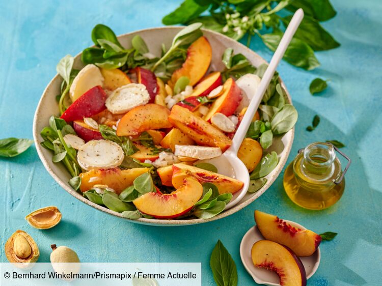 Salade de nectarines au fromage de chèvre facile et rapide découvrez