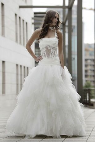 robe mariée bustier transparent