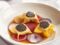 Ravioles de tourteau safrané, caviar et radis de Cédric Béchade