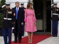 Melania Trump en manteau rose flashy 
