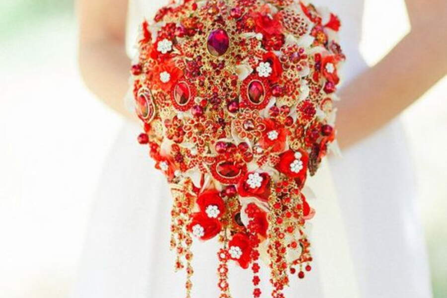 Des idées pour un bouquet de mariée sans fleurs - Femme Actuelle