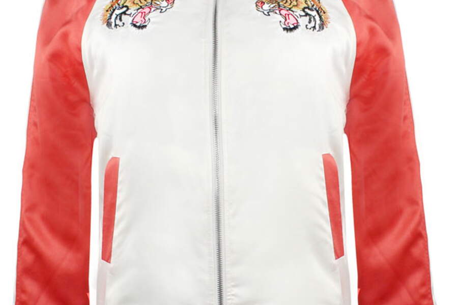 Blouson MS MODE Imprimé Animalier Rouge/noir - Taille 50 (Occasion Comme Neuf)