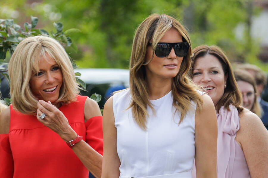 Brigitte Macron Accueille Melania Trump à Biarritz En Marge Du G7 ...