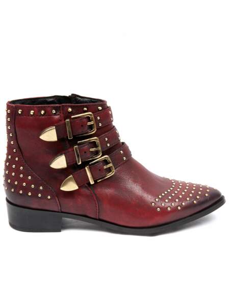 boots cloutees cuir