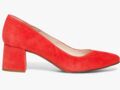 Tendance chaussure talon carré : rouge