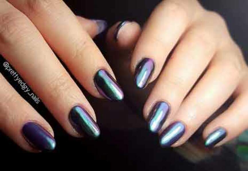 Manucure effet  miroir  la nouvelle tendance nailart qui 