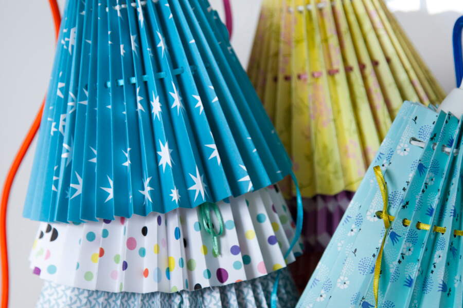 Lanterne En Papier Japonais 40 Cm - Abat-Jour Déco Pour Mariage, Fête | Bleu Marine
