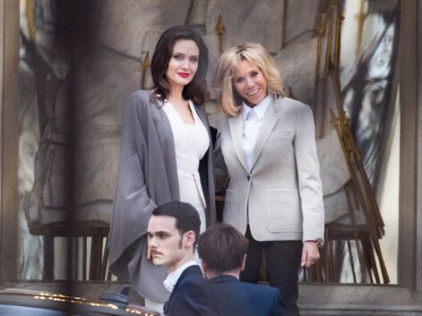 Brigitte Macron reçoit Angelina Jolie à l'Elysée