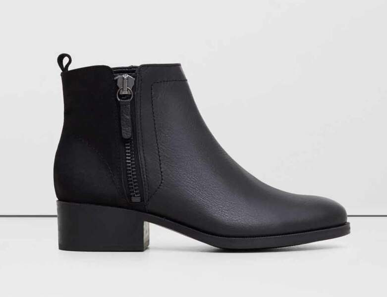bottines beige mango