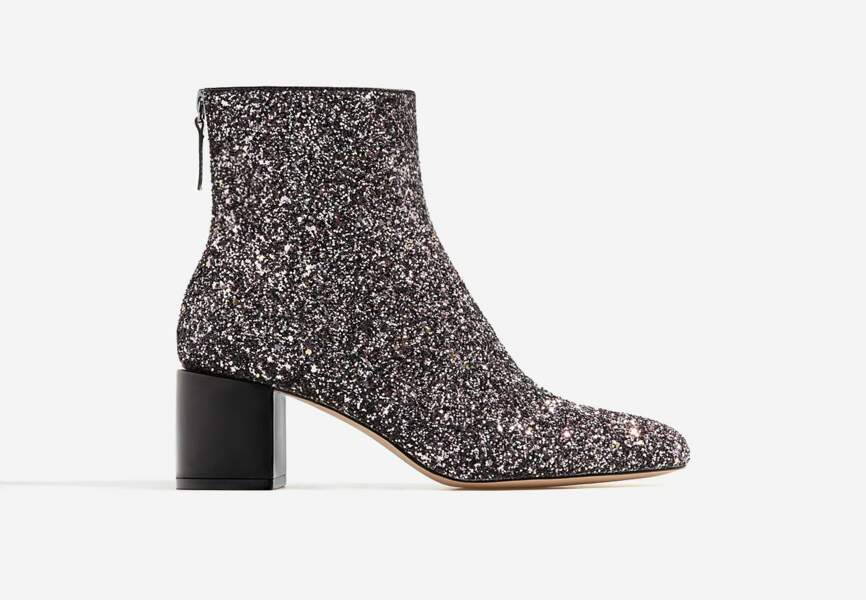 bottines paillettes fille