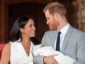 Meghan Markle et le prince Harry avec leur fils Archie Harrison au château de Windsor, le 8 mai 2018 