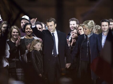 Emmanuel Macron entouré de sa famille pour sa victoire