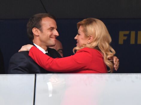 Emmanuel Macron et Kolinda Grabar-Kitarović (présidente Croate), très complices lors de la finale de la Coupe du monde