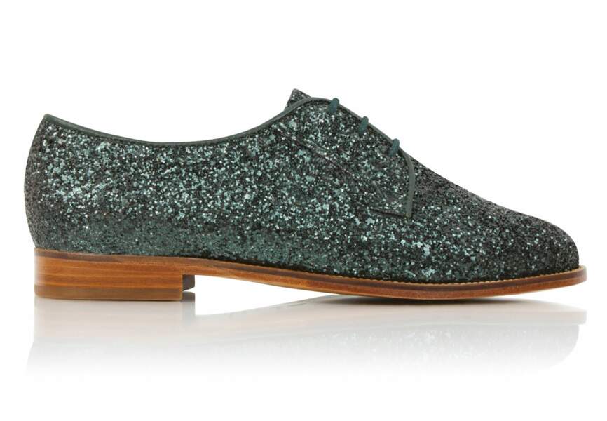 derbies femme paillettes