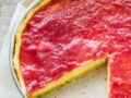 Tarte cheesecake à la rhubarbe