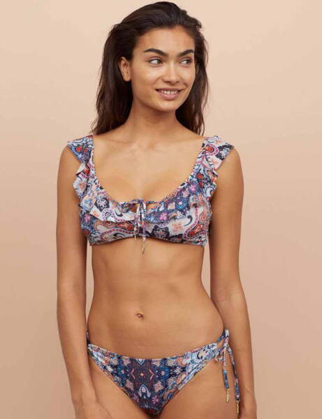 Maillot bain deux pièces tissu italien daim doux bonnets rembourrés couleurs attrayantes