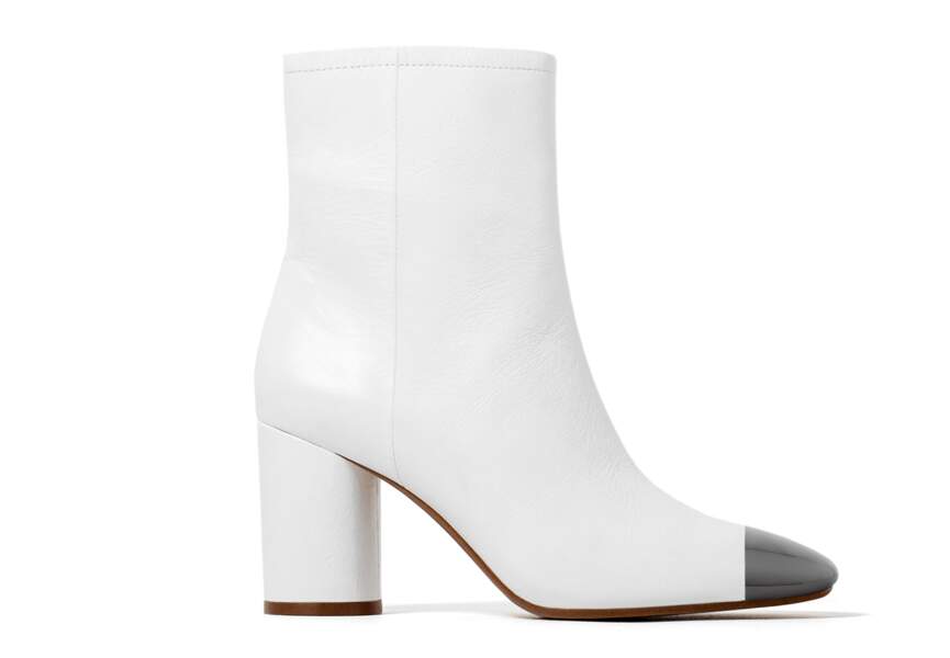 zara bottines blanches