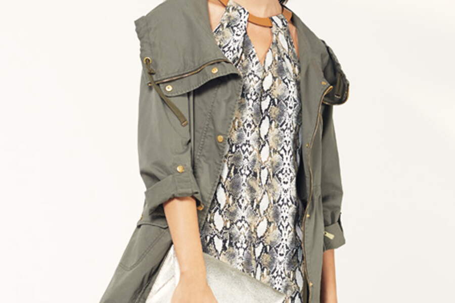 Veste Femme Grande Taille Kaki Militaire - Blouson Saharienne Légère Avec Poches, Parka Décontractée Printemps Automne