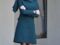Brigitte Macron : robe bleu canard