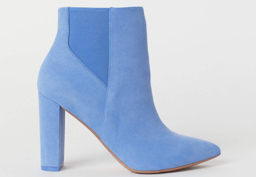 bottines bleu ciel