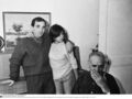 Saint-Martin-de-Mougins : Charles Aznavour  en famille avec sa fille Seda et son père Misha.