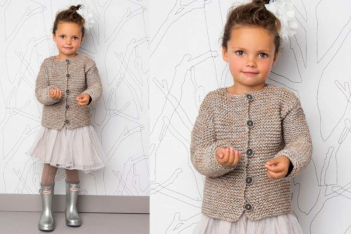 modèle gilet tricot fillette gratuit à télécharger