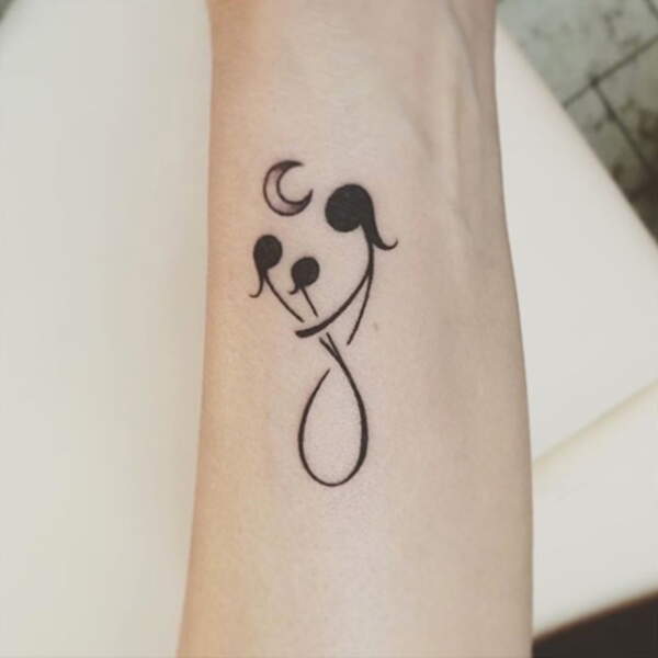 tatouage lettre n avec coeur