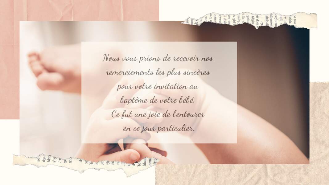 Baptême  nos idées et modèles pour vos cartes et messages  Femme Actuelle