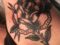 Armpit tattoo : la rose black & white
