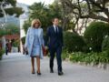 Brigitte et Emmanuel Macron main dans la main lors de la visite de Xi Jinping à Beaulieu-sur-mer le 24 mars