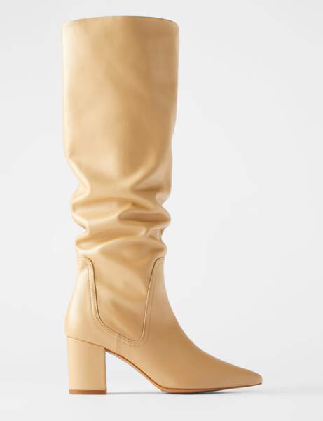 bottes plissees femme