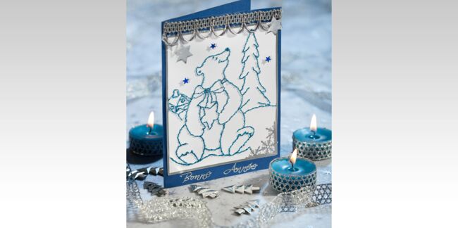 Carte de vœux : Bonne année, petit ours