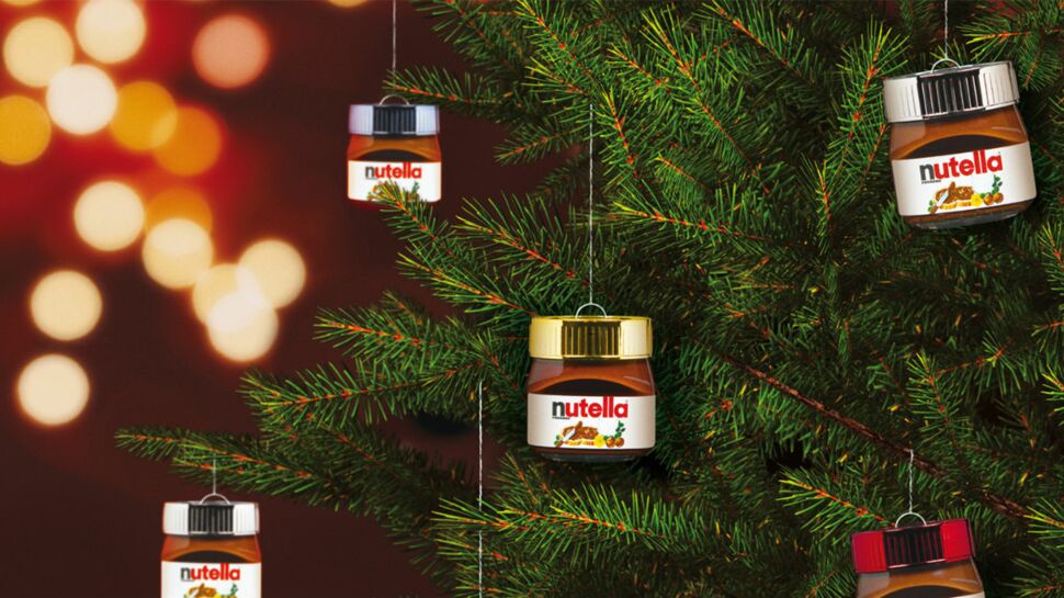 Sapin de Noël : des mini pots de Nutella à suspendre !
