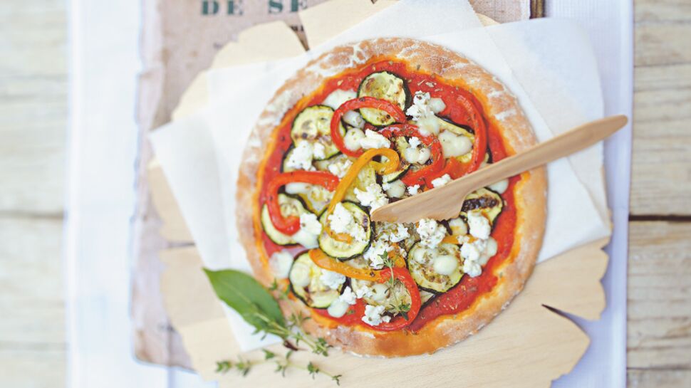 Pizza moelleuse aux légumes grillés