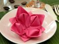 Pliage de serviette de papier : le lotus