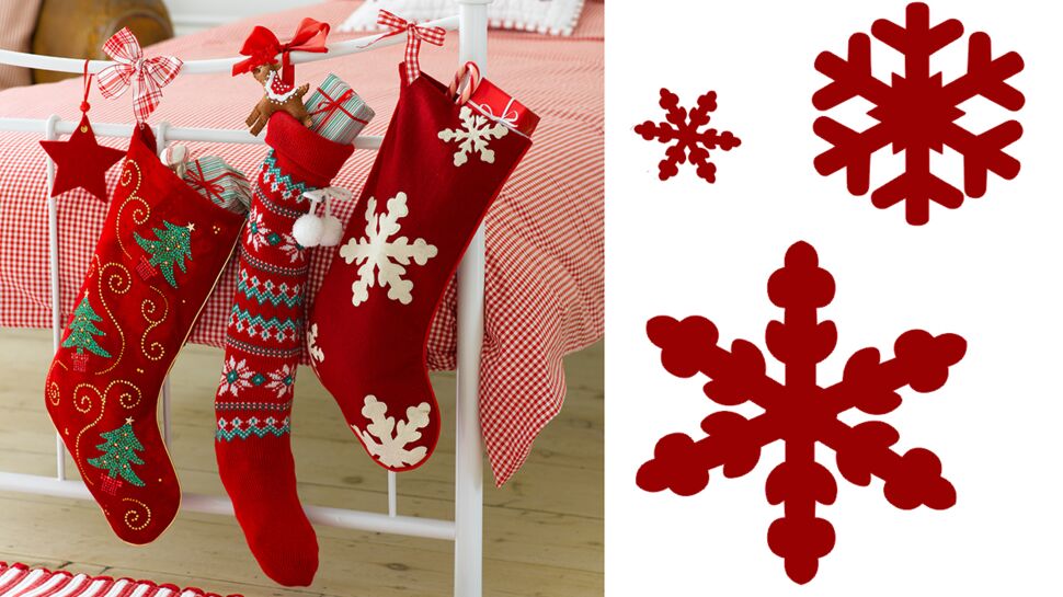 Des chaussettes de Noël en 3 versions