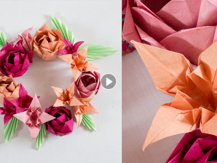 Origami une fleur de lys Femme Actuelle Le MAG