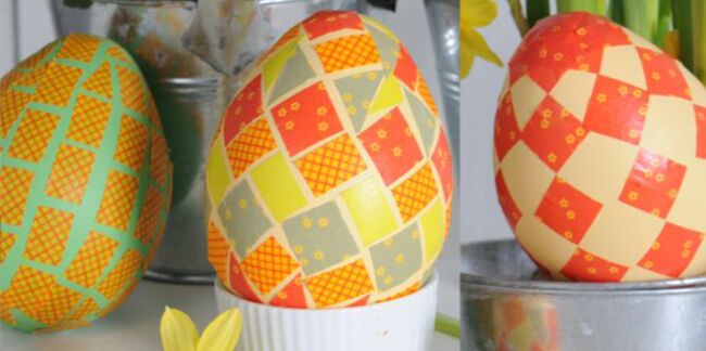 Un œuf de Pâques au masking tape