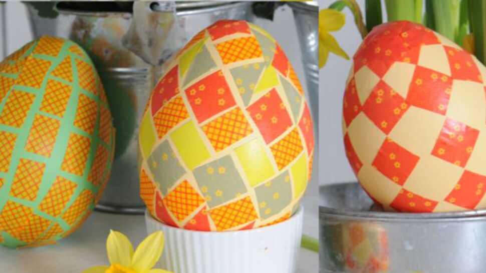 Un œuf de Pâques au masking tape