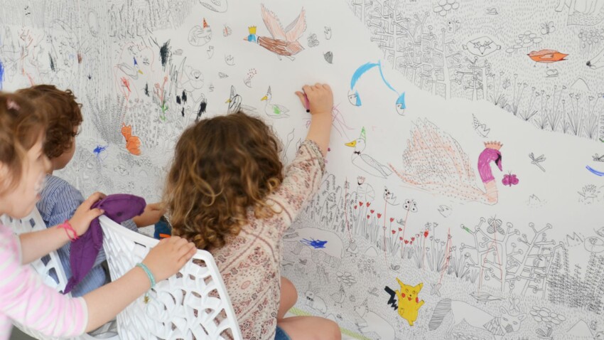 Idee Pour Un Anniversaire D Enfant Un Coloriage Expose Femme Actuelle Le Mag