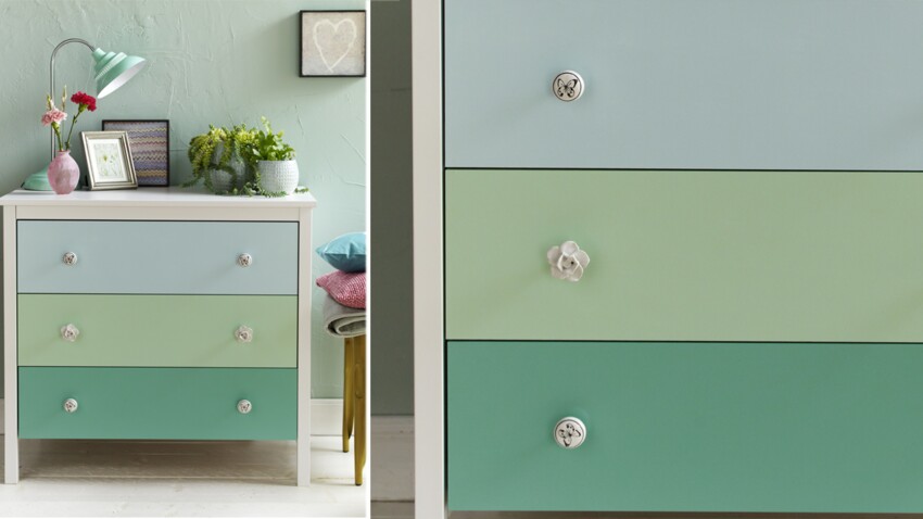 Relooking : une commode pastel