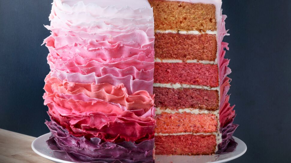 Un rainbow cake girly